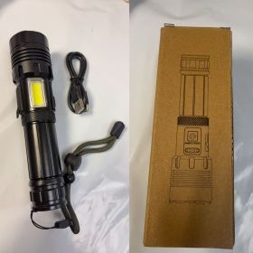 LED Rechargeable Torch 10,000 Lumens, Very Bright Flashlight, Flashlight, USB, 4 Light Modes, Zoomable, IPX4 Waterproof For Camping