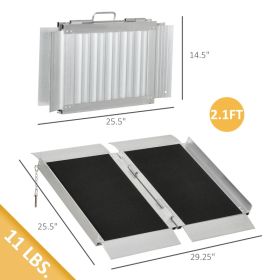 Skidproof Portable Wheelchair Ramp For Home, Steps, Doorways, Carpeted Foldable Handicap Ramp, Threshold Ramp