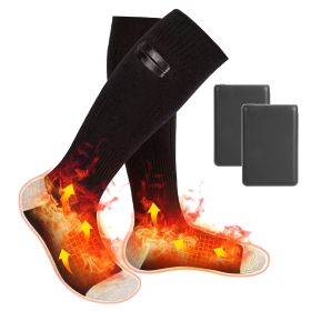 1Pair  Electric Heated Socks For Men Women Battery Powered Heated Socks Rechargeable Feet Warmer With 4 Temperature Levels Indoor Outdoor Machine Wash