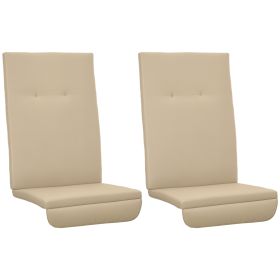 84A-052 Series Outdoor Porch Swing Cushions with Seat & Tufted Back, Backrest Ties, Set of 2 Replacement Cushions for Patio Furniture, Beige