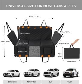 Made4Pets Pet Dog Car Back Seat Cover Back Seat Extension Pad Can Bear 400 Pounds Waterproof And Non-slip Dog Car Hammock Eight-layer Hard Bottom With