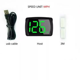 New HUD Car Head-up Display MPH Speed Display 3-inch Multi-function LCD MPH Dashboard
