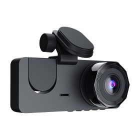 3 Channel Dash Cam Front Inside Rear Vehicle Driving Recorder Car DVR With 32G MMC Card G Sensor Motion Detection Parking Monitor Loop Recording