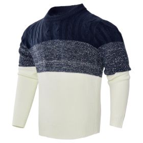 Men's Knitted Sweater Fashion Long-sleeved Pullover Tops Fall And Winter Clothing (Option: 3 Style-M)