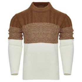 Men's Knitted Sweater Fashion Long-sleeved Pullover Tops Fall And Winter Clothing (Option: 5 Style-XL)