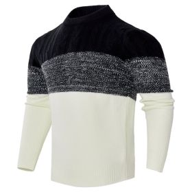 Men's Knitted Sweater Fashion Long-sleeved Pullover Tops Fall And Winter Clothing (Option: 4 Style-XL)