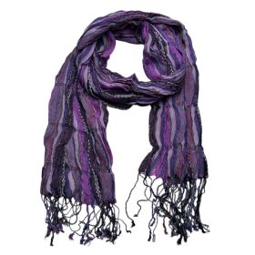 2pcs Royal Purple Jacquard Pattern Scarf,Regal Textured Scarf ,Luxe Look For Evening Wear,Scarf,vacation,daily Life,evening Party,Office Appropriate S (Option: 2pcs)