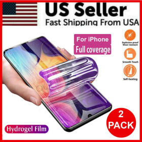 2PCS Hydrogel Screen Protector For  15 14 13 12 11 Pro Max SE X XS XR 8 7 (Option: IPhone 13Mini)