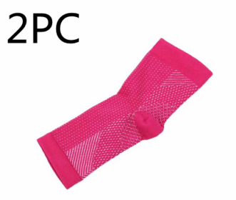 Men Women Anti Fatigue Compression Foot Sleeve Foot Ankle Compression Socks (Option: L XL-RedÃ—2pcs)