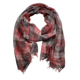 2pcs Lightweight Fashion Orange Red Yarn Dyed Scarf ,Luxe Look For Evening Wear,Scarf,vacation,daily Life,evening Party,Office Appropriate Subtlety Fo (Option: 1pcs)