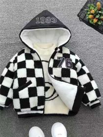 Versatile Fashion Trend Warm Jacket Clothing (Option: Black and white-S)