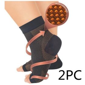 Men Women Anti Fatigue Compression Foot Sleeve Foot Ankle Compression Socks (Option: S M-01Ã—2pcs)