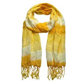 2pcs Sunshine Boho Scarf,Sunny Yellow Floral Pattern Printed Scarf (Option: 2pcs)