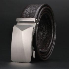 Men Belt Leather Belt For Men With Anti-Scratch Buckle Control Design For Formal Work Or Casual (Option: 110cm)