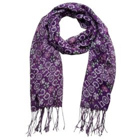 2pcs Purple Flowy Boho Viscose Watercolor Inspired On Airy Scarf,Luxe Look For Evening Wear,Scarf,vacation,daily Life,evening Party,Office Appropriate (Option: 1pcs)