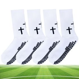 Solid Color Classic High Tube Football Socks (Option: White-Adult-1PC)