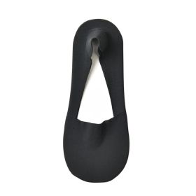 Women's Fashion Silicone Non-slip Shallow Boat Socks (Option: Black-One size)