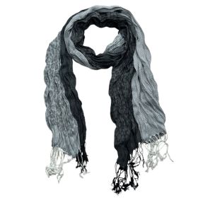 2pcs Grey Winter Jacquard Polyester Long Scarf,vacation,daily Life,evening Party,Office Appropriate Subtlety For Women Men,for Casual Outfits (Option: 2pcs)